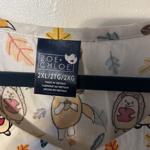 Zoe + Chloe EUC fall scrub top - Picture 3 of 3